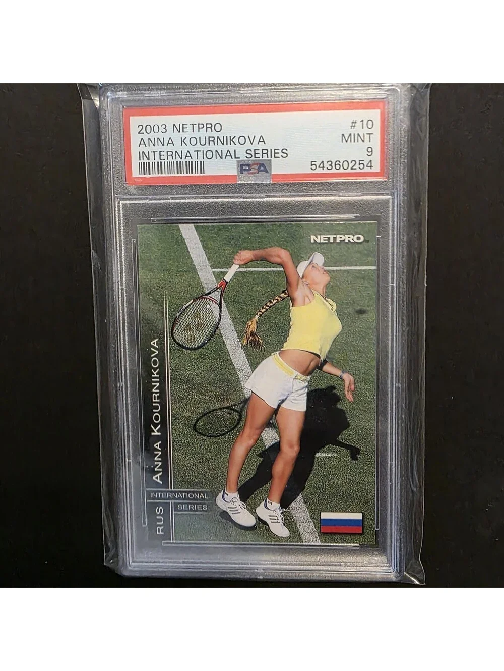 2003 Netpro Anna Kournikova International Series #10 PSA Mint 9 Tennis Card